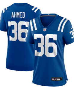 Salvon Ahmed 36 Indianapolis Colts Women's Team Game Jersey - Royal JS9053 nicesnker
