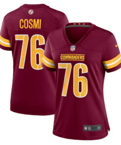 Sam Cosmi 76 Washington Commanders Women Game Jersey - Burgundy JS6136 nicesnker