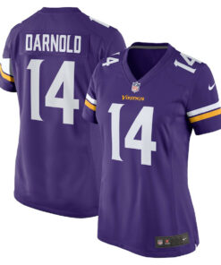 Sam Darnold 14 Minnesota Vikings Team Game Women Jersey - Purple JS2421 nicesnker