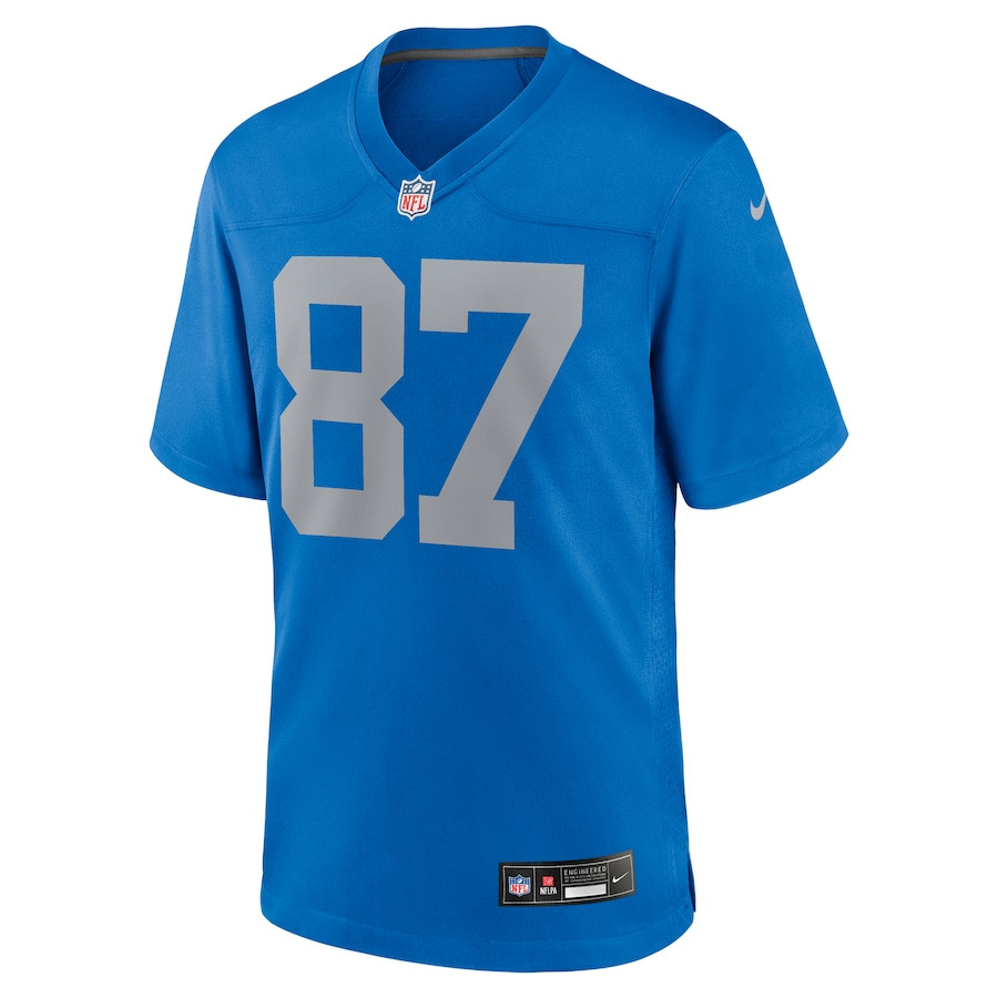 Sam LaPorta 87 Detroit Lions Alternate Game Men Jersey - Blue JS8607 nicesnker - Image 2