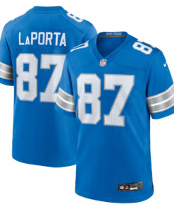Sam LaPorta 87 Detroit Lions Game Men Jersey - Blue JS8825 nicesnker