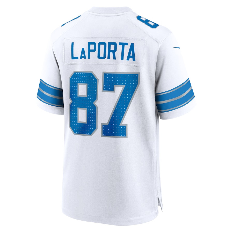 Sam LaPorta 87 Detroit Lions White Game Men Jersey - White JS5188 nicesnker - Image 3