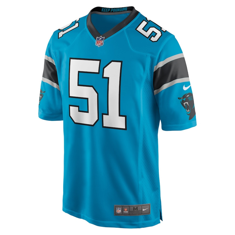Sam Mills 51 Carolina Panthers Men Retired Jersey - Blue JS6683 nicesnker - Image 2