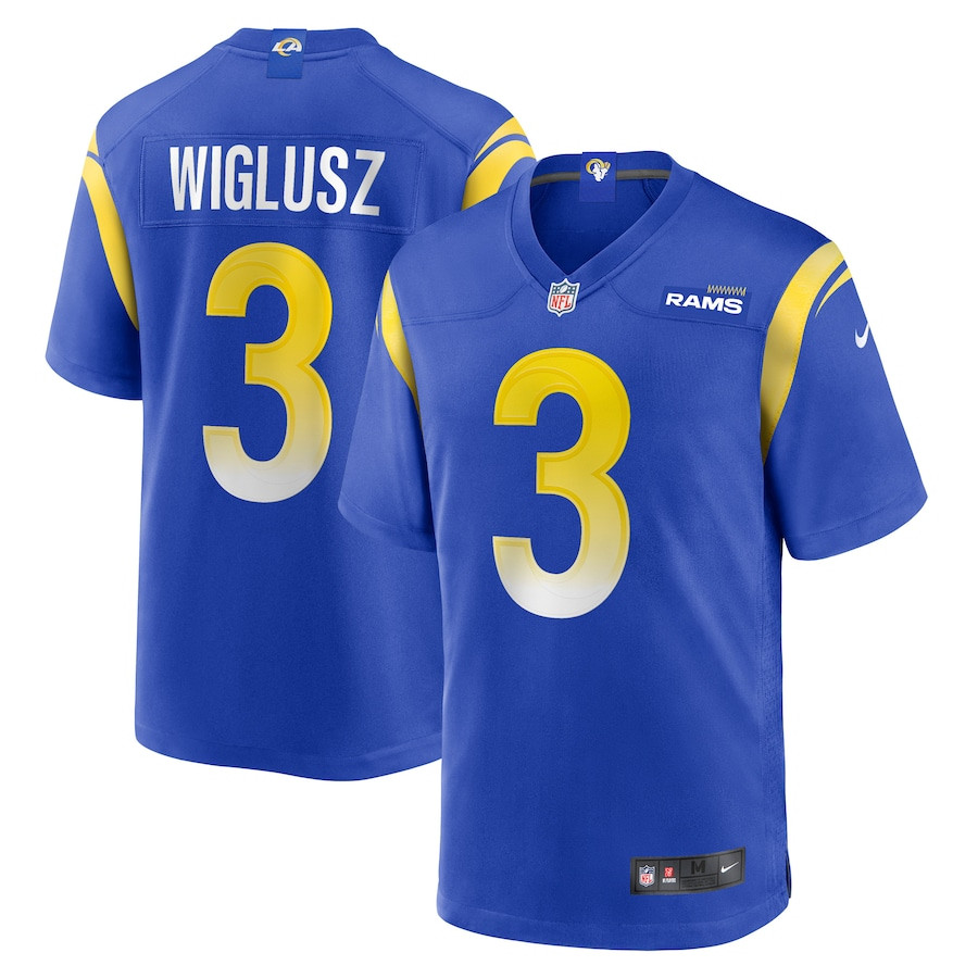 Sam Wiglusz 3 Los Angeles Rams Game Men Jersey - Royal JS2753 nicesnker