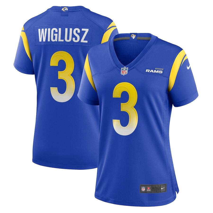 Sam Wiglusz 3 Los Angeles Rams Women's Game Jersey - Royal JS2486 nicesnker