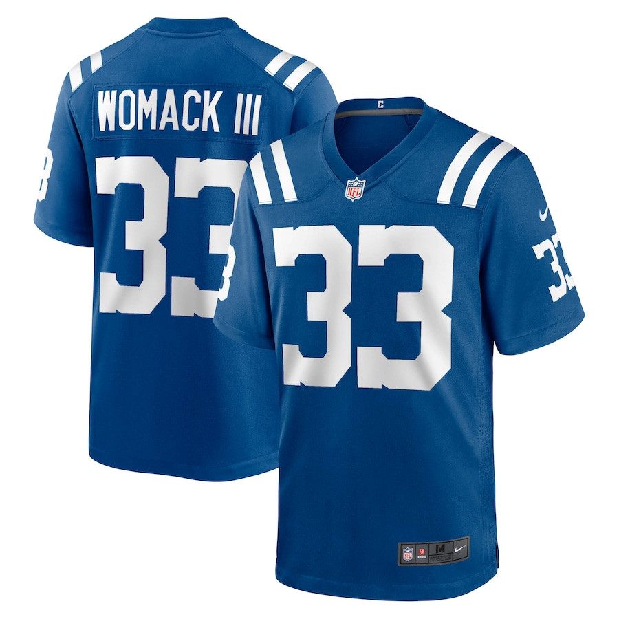Samuel Womack III 33 Indianapolis Colts Game Men Jersey - Royal JS4452 nicesnker