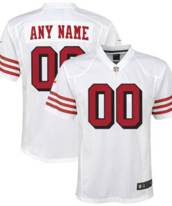 San Francisco 49ers Custom Alternate Game YOUTH Jersey - White JS8265 nicesnker