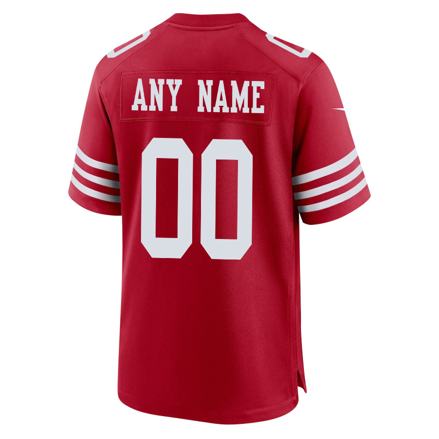 San Francisco 49ers Super Bowl LVIII Patch Game Men Custom Jersey - Scarlet JS7046 nicesnker - Image 3