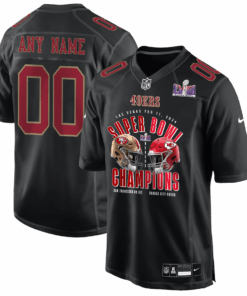 San Francisco 49ers vs. Kansas City Chiefs Super Bowl LVIII Matchup Fashion Game Custom Men Jersey - Carbon Black JS9210 nicesnker