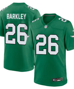 Saquon Barkley 26 Philadelphia Eagles Alternate Game Men Jersey - Kelly Green JS2968 nicesnker