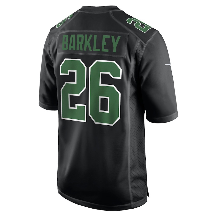 Saquon Barkley 26 Philadelphia Eagles Fashion Game Men Jersey - Carbon Black/Kelly Green JS1931 nicesnker - Image 3