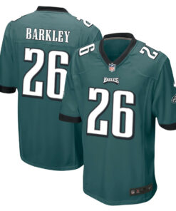 Saquon Barkley 26 Philadelphia Eagles Game Men Jersey - Midnight Green JS3675 nicesnker