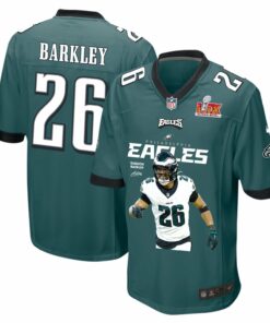 Saquon Barkley 26 Philadelphia Eagles 'Say-Say' Game Men Jersey - Midnight Green JS6184 nicesnker