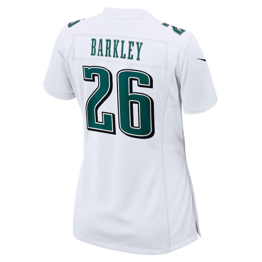 Saquon Barkley 26 Philadelphia Eagles Women's Fashion Game Jersey - Tundra White JS4900 nicesnker - Image 3