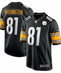 Scotty Washington 81 Pittsburgh Steelers Game Men Jersey - Black JS5193 nicesnker