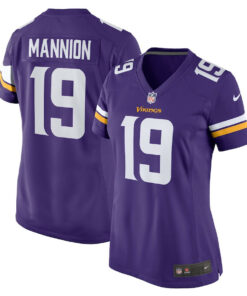 Sean Mannion 19 Minnesota Vikings Women Game Jersey - Purple JS2873 nicesnker