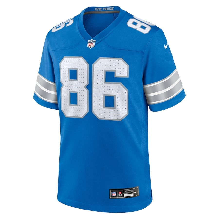 Sean McKeon 86 Detroit Lions Game Men Jersey - Blue JS6342 nicesnker - Image 2