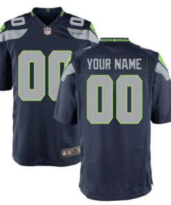 Seattle Seahawks YOUTH Custom Game Jersey - College Navy JS5108 nicesnker