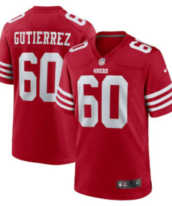 Sebastian Gutierrez 60 San Francisco 49ers Team Game Men Jersey - Scarlet JS7827 nicesnker