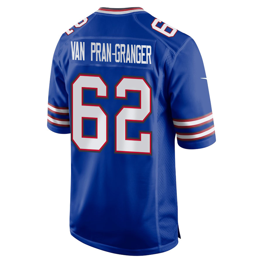 Sedrick Van Pran-Granger 62 Buffalo Bills Super Bowl LIX New Orleans Patch Game Men Jersey - Royal JS3296 nicesnker - Image 2