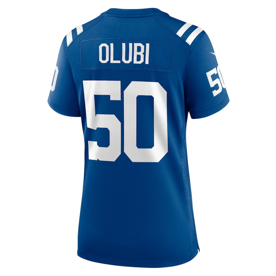 Segun Olubi 50 Indianapolis Colts Women's Game Jersey - Royal JS7609 nicesnker - Image 3