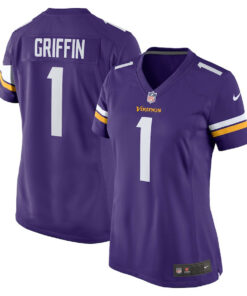 Shaquill Griffin 1 Minnesota Vikings Team Game Women Jersey - Purple JS1205 nicesnker