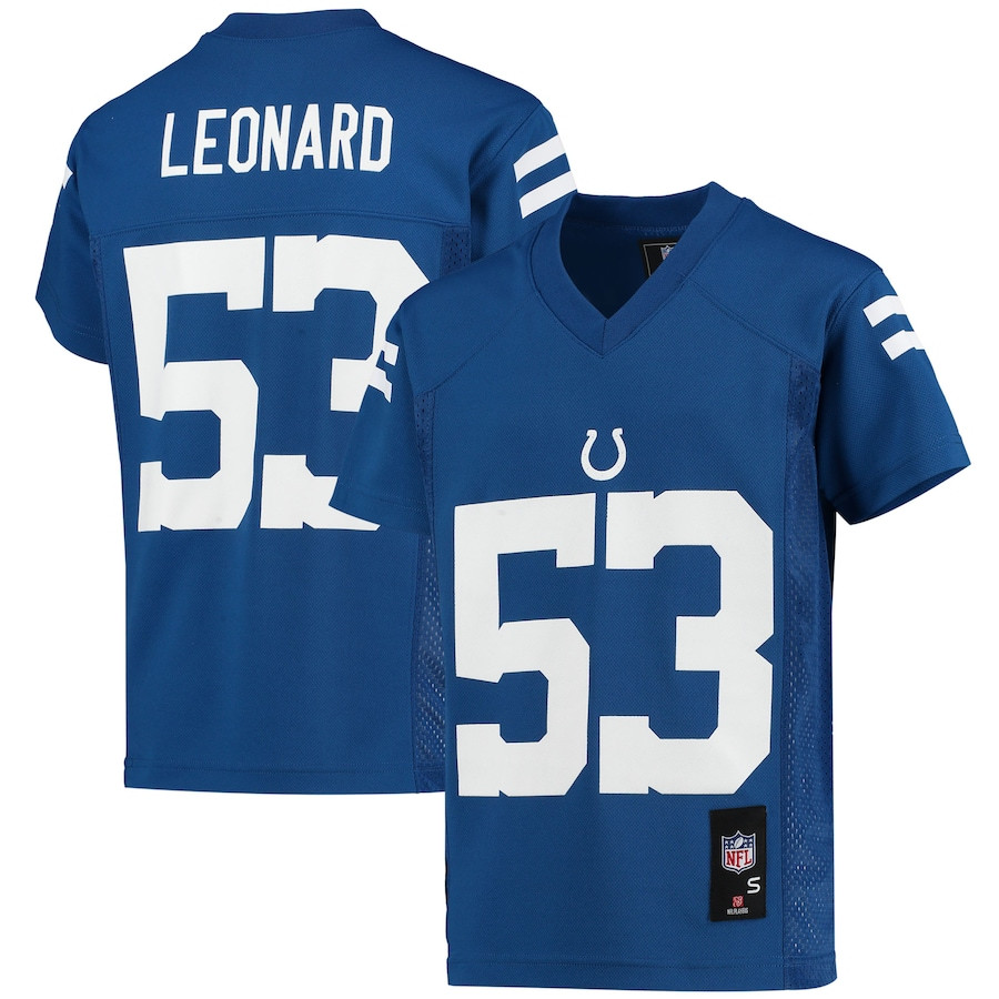 Shaquille Leonard 53 Indianapolis Colts YOUTH Jersey - Royal JS6676 nicesnker