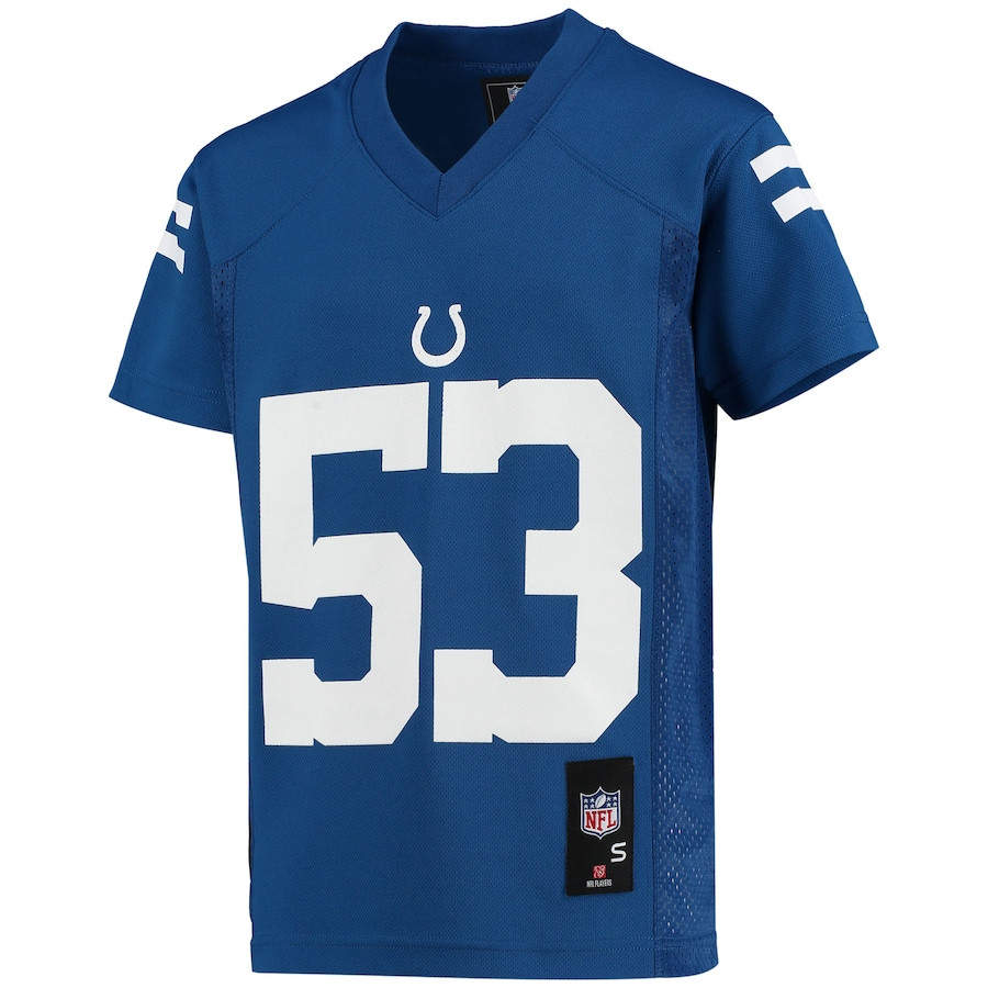 Shaquille Leonard 53 Indianapolis Colts YOUTH Jersey - Royal JS6676 nicesnker - Image 2