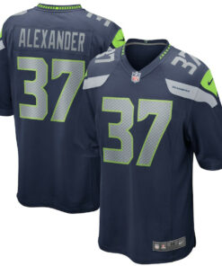 Shaun Alexander 37 Seattle Seahawks Men Game Retired Jersey - College Navy JS5182 nicesnker