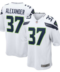 Shaun Alexander 37 Seattle Seahawks Men Retired Game Jersey - White JS6218 nicesnker