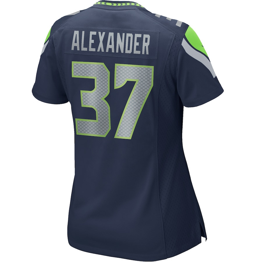 Shaun Alexander 37 Seattle Seahawks Women Game Retired Jersey - College Navy JS2827 nicesnker - Image 3