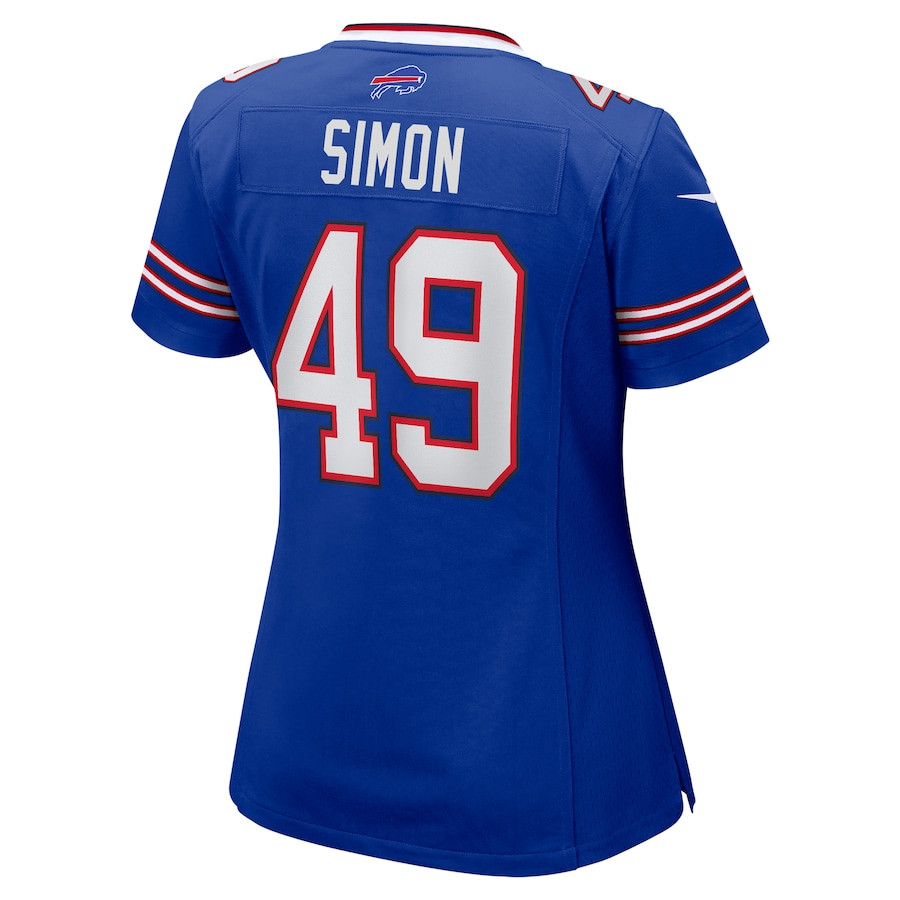 Shayne Simon 49 Buffalo Bills Women's Game Jersey - Royal JS7180 nicesnker - Image 2
