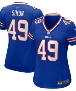 Shayne Simon 49 Buffalo Bills Women's Game Jersey - Royal JS7180 nicesnker
