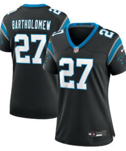 Shemar Bartholomew 27 Carolina Panthers Women's Game Jersey - Black JS6101 nicesnker