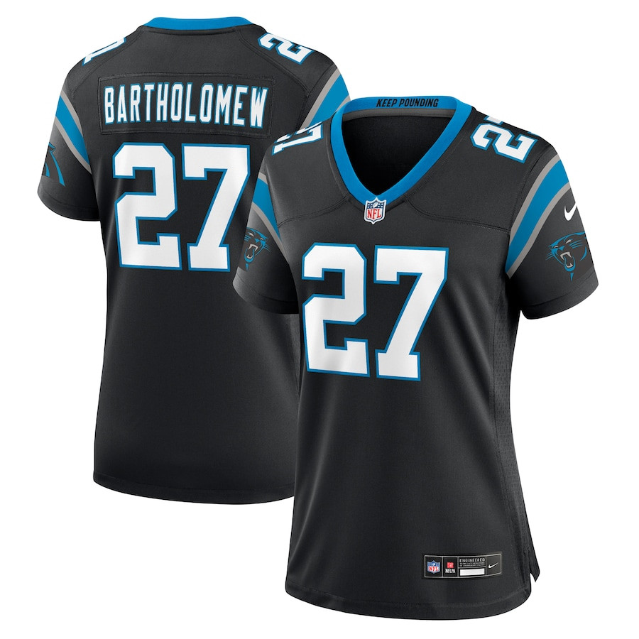 Shemar Bartholomew 27 Carolina Panthers Women's Game Jersey - Black JS6101 nicesnker