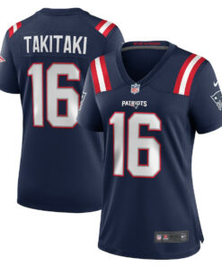 Sione Takitaki 16 New England Patriots Women's Team Game Jersey - Navy JS8819 nicesnker