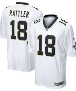 Spencer Rattler 18 New Orleans Saints Game Men Jersey - White JS4026 nicesnker