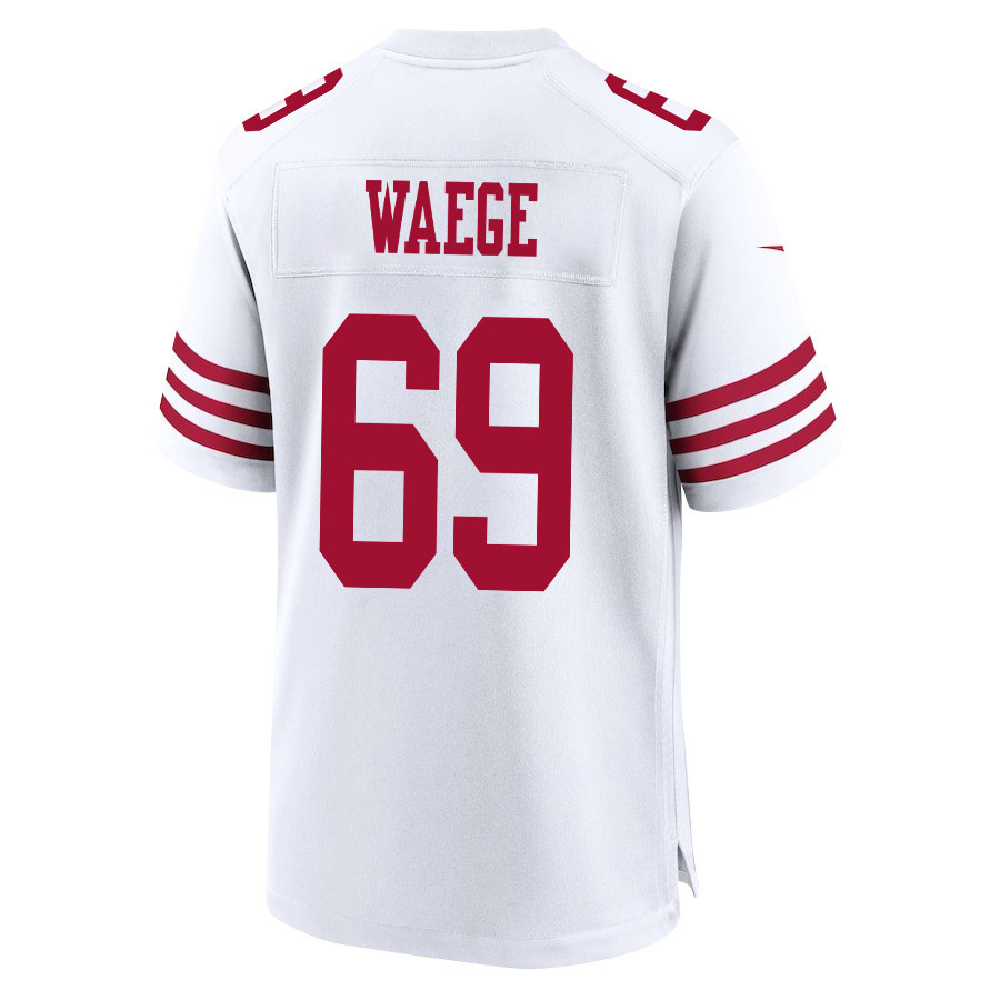 Spencer Waege 69 San Francisco 49ers NFC Champions Patch Game Men Jersey - White JS7448 nicesnker - Image 3