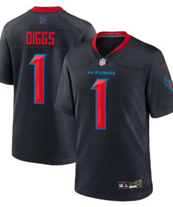 Stefon Diggs 1 Houston Texans Alternate Game Men Jersey - Navy JS9852 nicesnker