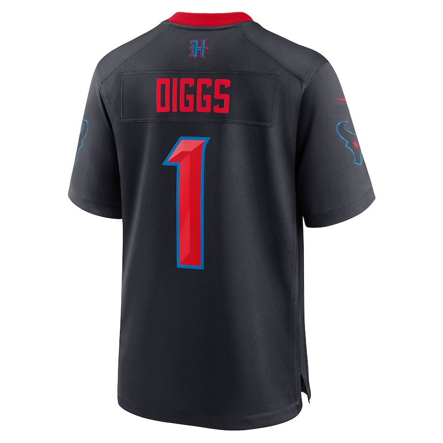 Stefon Diggs 1 Houston Texans Alternate Game Men Jersey - Navy JS9852 nicesnker - Image 3