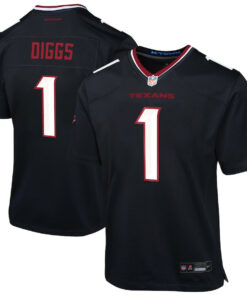 Stefon Diggs 1 Houston Texans Team Player Game YOUTH Jersey - Navy JS2385 nicesnker