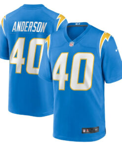 Stephen Anderson 40 Los Angeles Chargers Game Men Jersey - Powder Blue JS8766 nicesnker