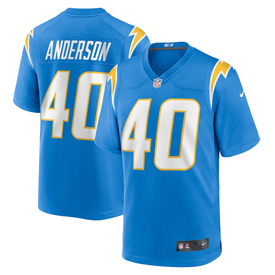Stephen Anderson 40 Los Angeles Chargers Game Men Jersey - Powder Blue JS8766 nicesnker