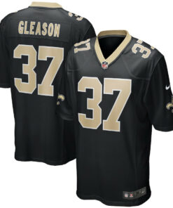 Steve Gleason 37 New Orleans Saints Men Game Retired Jersey - Black JS8125 nicesnker
