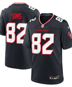 Steven Sims 82 Houston Texans Team Game Men Jersey - Navy JS4007 nicesnker