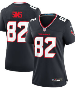 Steven Sims 82 Houston Texans Women Team Game Jersey - Navy JS5925 nicesnker