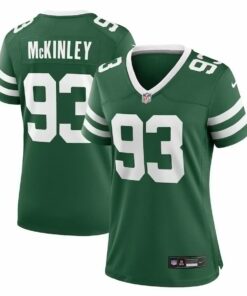 Takk McKinley 93 New York Jets Women's Team Game Jersey - Legacy Green JS4068 nicesnker