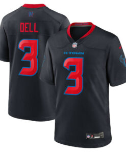 Tank Dell 3 Houston Texans 2nd Alternate Game Men Jersey - Navy JS6432 nicesnker