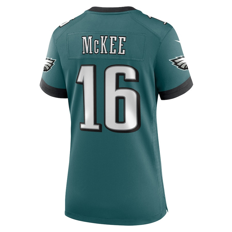 Tanner McKee #16 Philadelphia Eagles Super Bowl LIX Women's Jersey - Midnight Green JS8485 nicesnker - Image 3