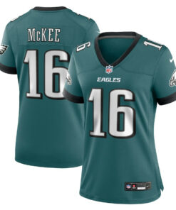 Tanner McKee 16 Philadelphia Eagles Women's Team Game Jersey - Midnight Green JS6715 nicesnker